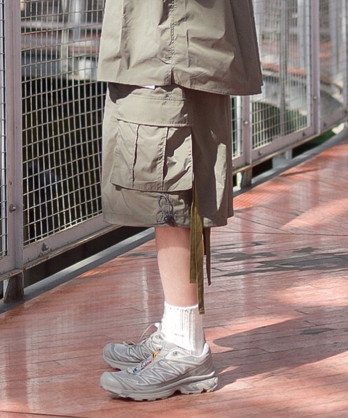 INTERPLAY（インタープレイ）の「【INTERPLAY x たいが】カーゴ ドローストリングス ショートパンツ（カーゴパンツ・メンズ・ブラック/カーキ/ベージュ・FREE）」の21枚目の写真