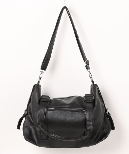 florist（フローリスト）の「【2WAY・大容量】ヴィーガンレザーシンプルボストンバッグ/トラベルバッグ（ボストンバッグ・レディース・オフホワイト/ブラック/キャメル・FREE）」の6枚目の写真