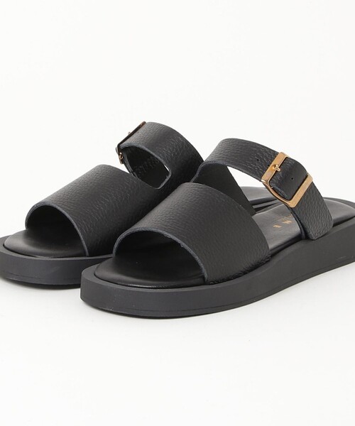 fredy emue（フレディエミュ）の「【REMME/レメ】フラットクッションスライドサンダル（サンダル・レディース・ブラック/オフホワイト・37/38）」の6枚目の写真