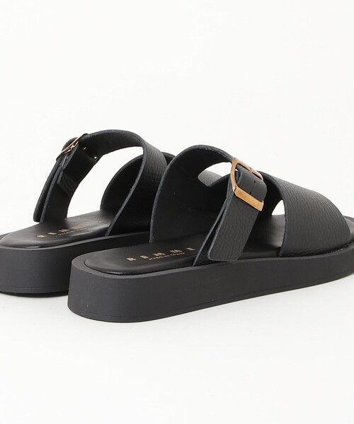 fredy emue（フレディエミュ）の「【REMME/レメ】フラットクッションスライドサンダル（サンダル・レディース・ブラック/オフホワイト・37/38）」の5枚目の写真