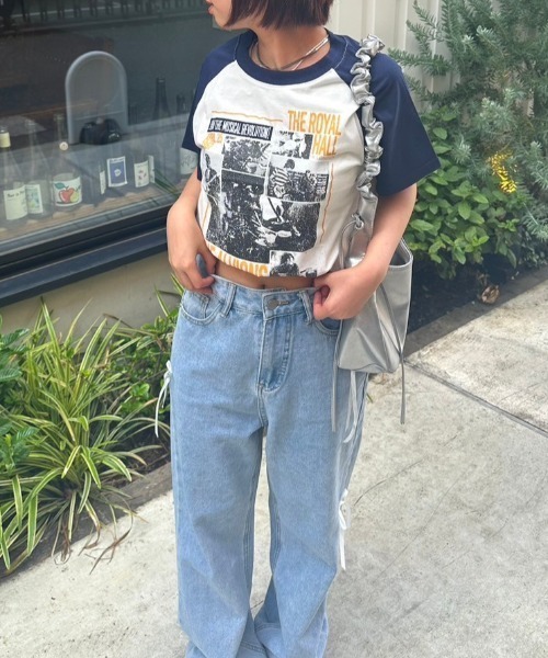 nemne store（ネンネストア）の「《低身長サイズあり》アソートラグランTシャツ（Tシャツ/カットソー・レディース・スミクロ/オートミール/ホワイト系その他/オフホワイト/杢グレー/ブラック系その他・SMALL/MEDIUM/LARGE）」の2枚目の写真