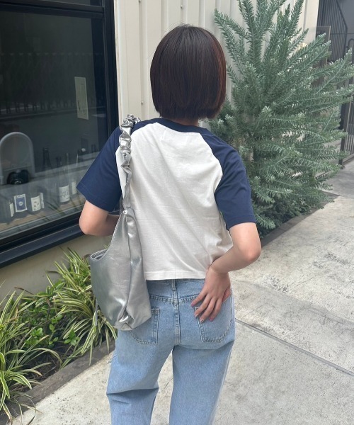 nemne store（ネンネストア）の「《低身長サイズあり》アソートラグランTシャツ（Tシャツ/カットソー・レディース・スミクロ/オートミール/ホワイト系その他/オフホワイト/杢グレー/ブラック系その他・SMALL/MEDIUM/LARGE）」の18枚目の写真