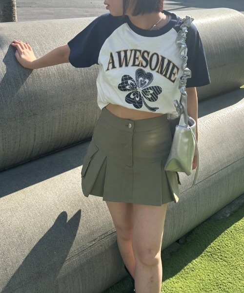 nemne store（ネンネストア）の「《低身長サイズあり》アソートラグランTシャツ（Tシャツ/カットソー・レディース・スミクロ/オートミール/ホワイト系その他/オフホワイト/杢グレー/ブラック系その他・SMALL/MEDIUM/LARGE）」の7枚目の写真