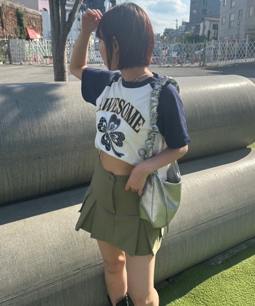 nemne store（ネンネストア）の「《低身長サイズあり》アソートラグランTシャツ（Tシャツ/カットソー・レディース・スミクロ/オートミール/ホワイト系その他/オフホワイト/杢グレー/ブラック系その他・SMALL/MEDIUM/LARGE）」の8枚目の写真