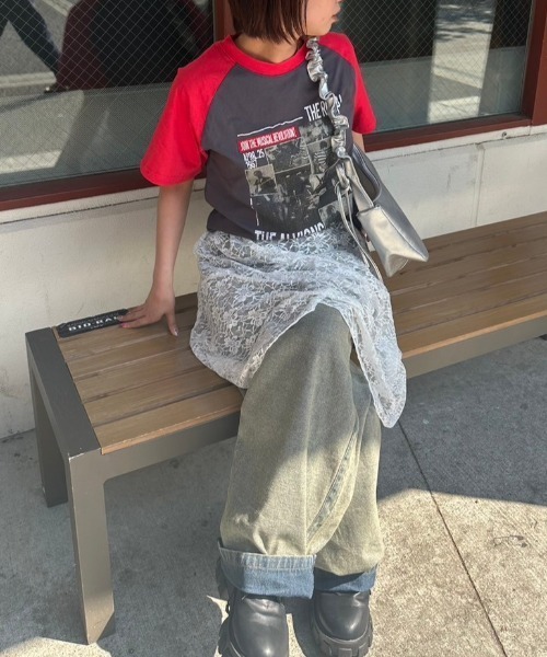 nemne store（ネンネストア）の「《低身長サイズあり》アソートラグランTシャツ（Tシャツ/カットソー・レディース・スミクロ/オートミール/ホワイト系その他/オフホワイト/杢グレー/ブラック系その他・SMALL/MEDIUM/LARGE）」の21枚目の写真