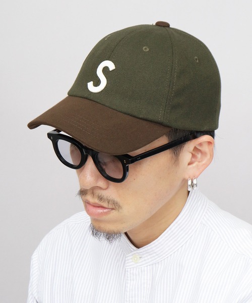 Basiquenti(ベーシックエンティ)の「微起毛 フェルトロゴ スタンダードキャップ 配色カラー(キャップ・メンズ・ブラック/ベージュ/グレー/カーキ・FREE)」の8枚目の写真