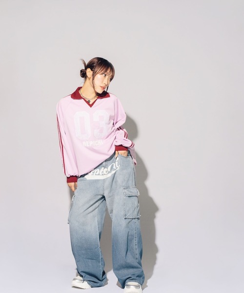 repipi armario（レピピ アルマリオ）の「【HOnOKAコラボ】ロゴカーゴパンツ（カーゴパンツ・キッズ・ブラック系/ブルー系・MEDIUM/LARGE/SMALL）」の22枚目の写真