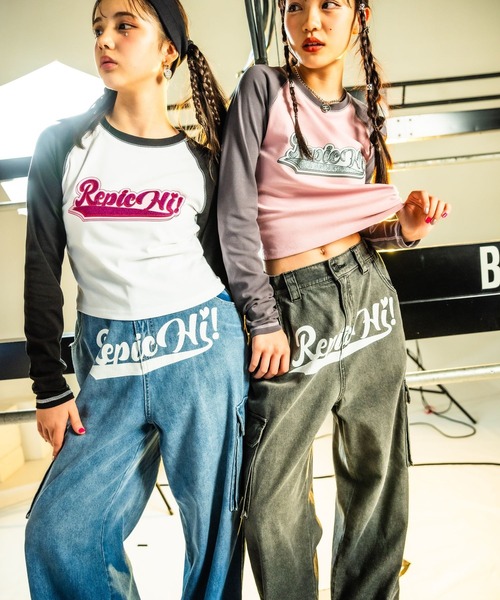 repipi armario（レピピ アルマリオ）の「【HOnOKAコラボ】ロゴカーゴパンツ（カーゴパンツ・キッズ・ブラック系/ブルー系・MEDIUM/LARGE/SMALL）」の17枚目の写真