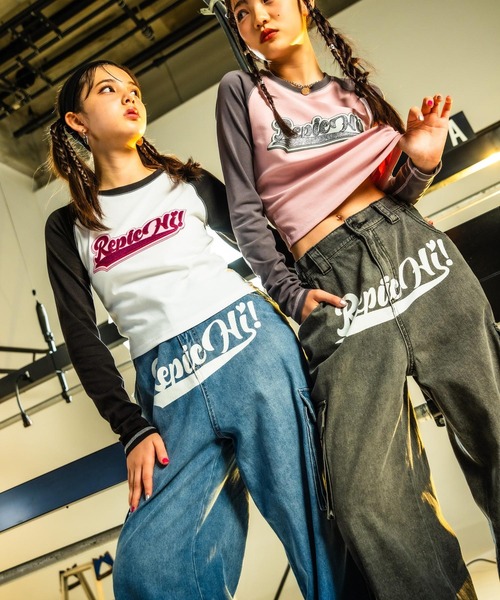 repipi armario（レピピ アルマリオ）の「【HOnOKAコラボ】ロゴカーゴパンツ（カーゴパンツ・キッズ・ブラック系/ブルー系・MEDIUM/LARGE/SMALL）」の19枚目の写真