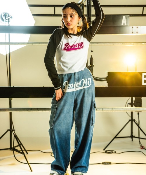 repipi armario（レピピ アルマリオ）の「【HOnOKAコラボ】ロゴカーゴパンツ（カーゴパンツ・キッズ・ブラック系/ブルー系・MEDIUM/LARGE/SMALL）」の20枚目の写真