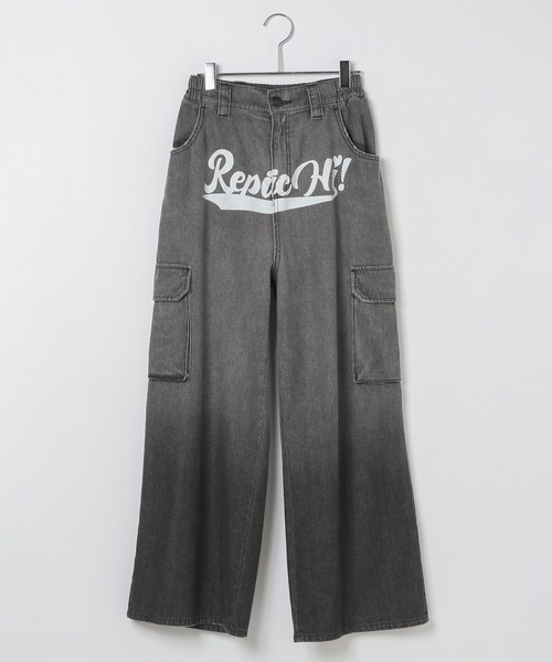 repipi armario（レピピ アルマリオ）の「【HOnOKAコラボ】ロゴカーゴパンツ（カーゴパンツ・キッズ・ブラック系/ブルー系・MEDIUM/LARGE/SMALL）」の13枚目の写真