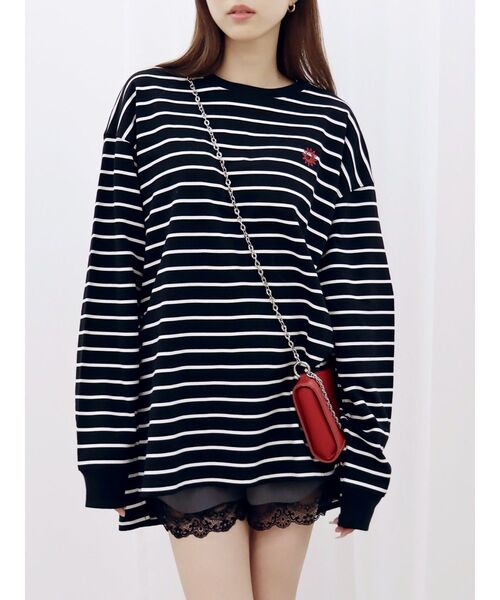 EVRIS(エヴリス)の「SUNNYロンT(Tシャツ/カットソー・レディース・ホワイト/ブラック/レッド/その他/その他2・FREE)」の5枚目の写真