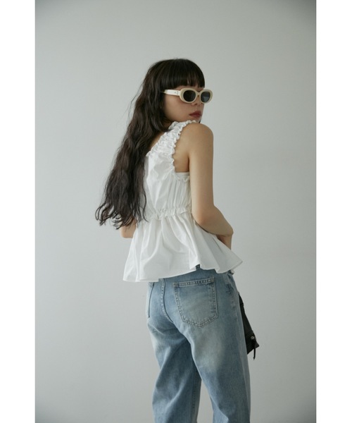 DRWCYS（ドロシーズ）の「ギャザーリボントップス（キャミソール・レディース・ブルー/ホワイト・FREE）」の17枚目の写真