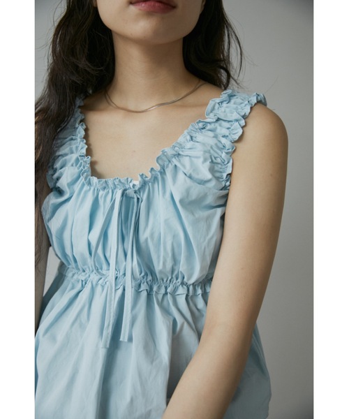 DRWCYS（ドロシーズ）の「ギャザーリボントップス（キャミソール・レディース・ブルー/ホワイト・FREE）」の19枚目の写真