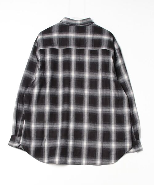 Subciety（サブサエティ）の「OMBRE CHECK SHIRT-THE BASE-（シャツ/ブラウス・メンズ・ブラウン/ネイビー/ブラック・X-LARGE/LARGE/MEDIUM/SMALL）」の4枚目の写真
