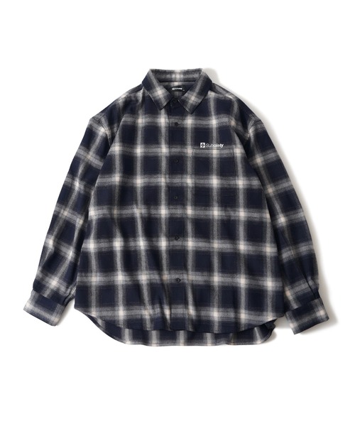 Subciety（サブサエティ）の「OMBRE CHECK SHIRT-THE BASE-（シャツ/ブラウス・メンズ・ブラウン/ネイビー/ブラック・X-LARGE/LARGE/MEDIUM/SMALL）」の13枚目の写真