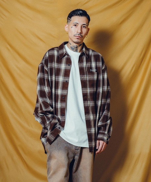 Subciety（サブサエティ）の「OMBRE CHECK SHIRT-THE BASE-（シャツ/ブラウス・メンズ・ブラウン/ネイビー/ブラック・X-LARGE/LARGE/MEDIUM/SMALL）」の10枚目の写真