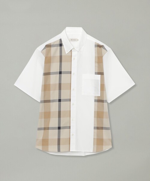 CB CRESTBRIDGE（シービークレストブリッジ）の「ストレッチブロードパーシャルチェックシャツ（シャツ/ブラウス・メンズ・オフホワイト/ブルー系その他4/ネイビー/ベージュ系その他7・L/M）」の9枚目の写真