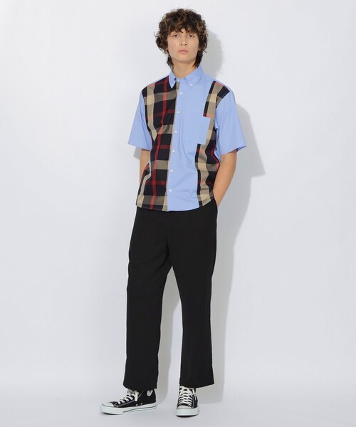 CB CRESTBRIDGE（シービークレストブリッジ）の「ストレッチブロードパーシャルチェックシャツ（シャツ/ブラウス・メンズ・オフホワイト/ブルー系その他4/ネイビー/ベージュ系その他7・L/M）」の10枚目の写真