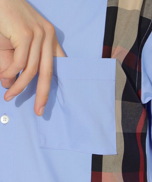 CB CRESTBRIDGE（シービークレストブリッジ）の「ストレッチブロードパーシャルチェックシャツ（シャツ/ブラウス・メンズ・オフホワイト/ブルー系その他4/ネイビー/ベージュ系その他7・L/M）」の13枚目の写真
