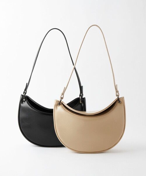 green label relaxing(グリーンレーベルリラクシング)の「ハーフムーン 2WAY バッグ(ショルダーバッグ・レディース・ブラック/ナチュラル・FREE)」の21枚目の写真