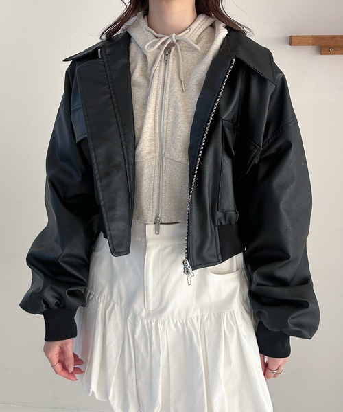 WZIPショートブルゾン 146960（ブルゾン）｜Heather（ヘザー）の