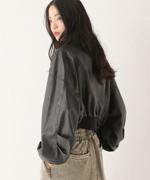 【MAISON de R】シープパイルショートブルゾン☆ネイビー MAISON de R】シープパイルショートブルゾン☆ネイビー Bshop