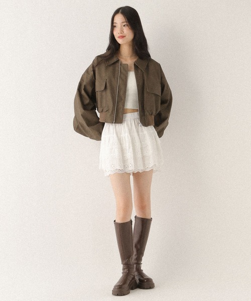 WZIPショートブルゾン 146960（ブルゾン）｜Heather（ヘザー）の