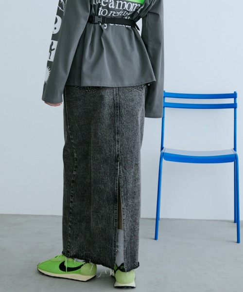 Auntie Rosa Holiday（アンティローザホリデー）の「バックスリットデニムスカート / サイズ展開あり（デニムスカート・レディース・ブラック/ブルー・SMALL/MEDIUM）」の9枚目の写真