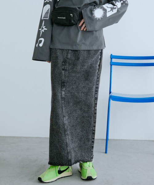 Auntie Rosa Holiday（アンティローザホリデー）の「バックスリットデニムスカート / サイズ展開あり（デニムスカート・レディース・ブラック/ブルー・SMALL/MEDIUM）」の7枚目の写真