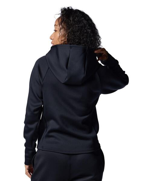 UNDER ARMOUR(アンダーアーマー)の「UAアーマーニット フルジップ フーディー(トレーニング/レディース)(スウェット・レディース・ブラック・L/M)」の2枚目の写真