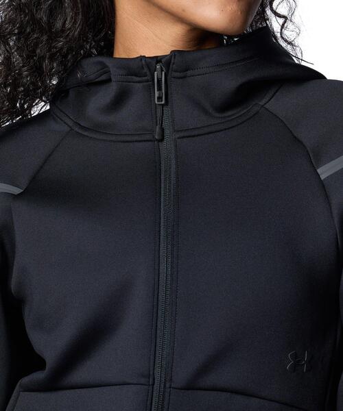 UNDER ARMOUR(アンダーアーマー)の「UAアーマーニット フルジップ フーディー(トレーニング/レディース)(スウェット・レディース・ブラック・L/M)」の5枚目の写真