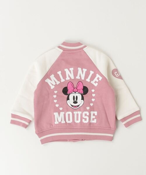 GAP（ギャップ）の「babyGap | ディズニー ミニーマウス バーシティジャケット (幼児)（スタジャン・キッズ・ピンク・95cm/90cm/80ｃｍ/70cm/110cm/105cm/100cm）」の4枚目の写真