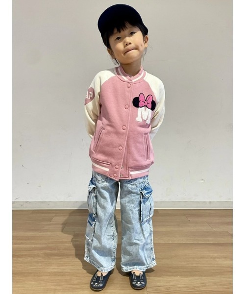GAP（ギャップ）の「babyGap | ディズニー ミニーマウス バーシティジャケット (幼児)（スタジャン・キッズ・ピンク・95cm/90cm/80ｃｍ/70cm/110cm/105cm/100cm）」の8枚目の写真