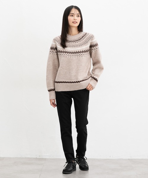 Honeys（ハニーズ）の「スリムデニムスキニー（股下６７ｃｍ）（デニムパンツ・レディース・ブラック/ワンウォッシュ・LL/SS/S/M/L）」の4枚目の写真