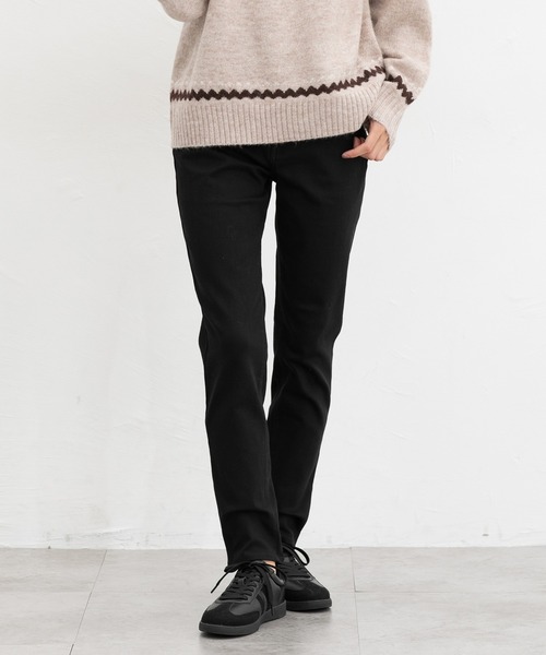 Honeys（ハニーズ）の「スリムデニムスキニー（股下６７ｃｍ）（デニムパンツ・レディース・ブラック/ワンウォッシュ・LL/SS/S/M/L）」の5枚目の写真