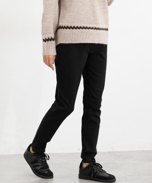 Honeys（ハニーズ）の「スリムデニムスキニー（股下６７ｃｍ）（デニムパンツ・レディース・ブラック/ワンウォッシュ・LL/SS/S/M/L）」の6枚目の写真