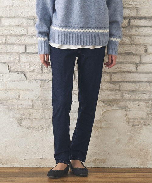 Honeys（ハニーズ）の「スリムデニムスキニー（股下６７ｃｍ）（デニムパンツ・レディース・ブラック/ワンウォッシュ・LL/SS/S/M/L）」の8枚目の写真