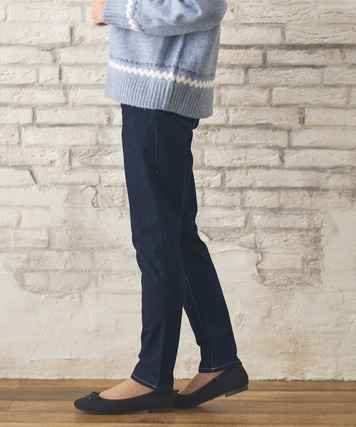 Honeys（ハニーズ）の「スリムデニムスキニー（股下６７ｃｍ）（デニムパンツ・レディース・ブラック/ワンウォッシュ・LL/SS/S/M/L）」の9枚目の写真