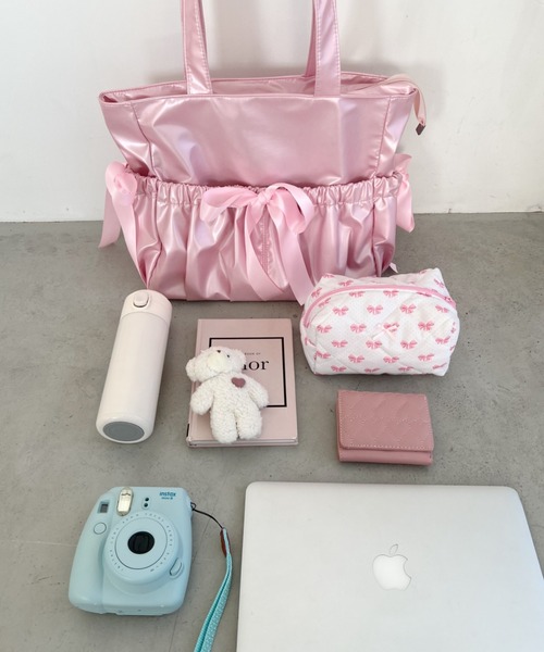 Loueme（ルエム）の「メニーリボン推し活トートバッグ（トートバッグ・レディース・ブラック/シルバー/アイボリー/ピンク・FREE）」の21枚目の写真