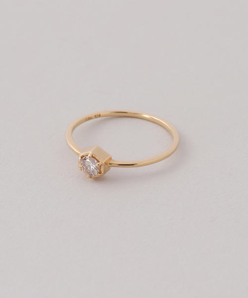 0.18ct六角ダイヤリング K18(リング)|Lilas(リラ) 0.18ct六角ダイヤリング K18(リング)|Lilas(リラ)