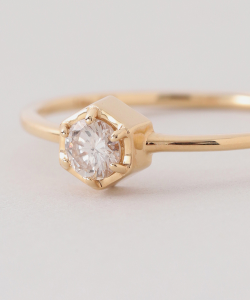 0.18ct六角ダイヤリング K18(リング)|Lilas(リラ) 0.18ct六角ダイヤリング K18(リング)|Lilas(リラ)