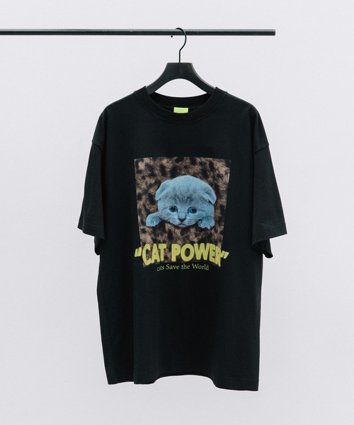 WCJ(ダブルシージェイ)の「CAT POWER SS TEE(Tシャツ/カットソー・レディース・ブラック/ホワイト/ライトグレー/ブラウン/ピンク/ライム・FREE)」の18枚目の写真