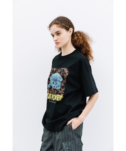 WCJ(ダブルシージェイ)の「CAT POWER SS TEE(Tシャツ/カットソー・レディース・ブラック/ホワイト/ライトグレー/ブラウン/ピンク/ライム・FREE)」の9枚目の写真