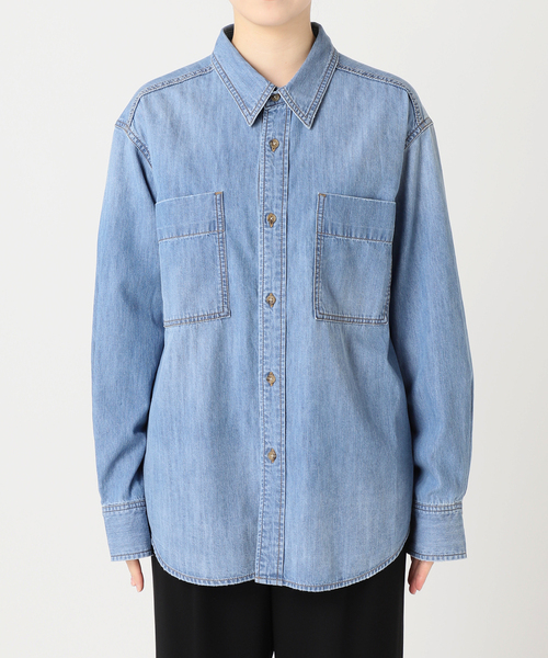 Spick & Span（スピックアンドスパン）の「ライトオンスデニムシャツ（シャツ/ブラウス・レディース・サックスブルー・FREE）」の21枚目の写真