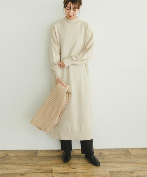 ITEMS URBANRESEARCH（アイテムズ アーバンリサーチ）の「ハイネックニットワンピース（ワンピース・レディース・グレー系その他/ブラック/ブラウン・FREE）」の10枚目の写真