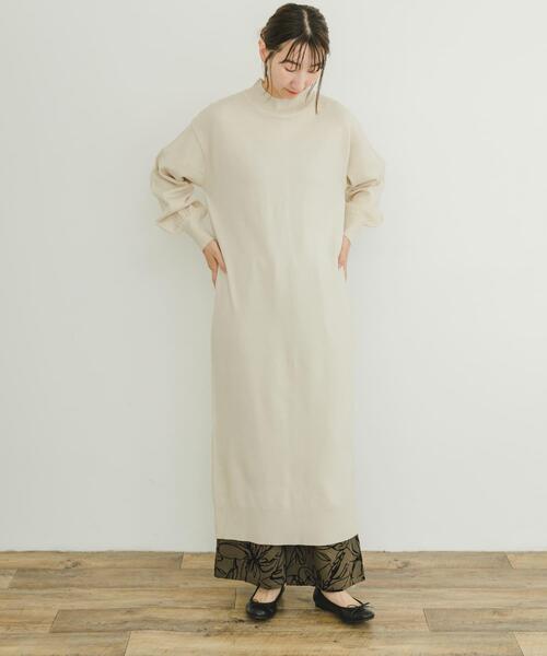 ITEMS URBANRESEARCH（アイテムズ アーバンリサーチ）の「ハイネックニットワンピース（ワンピース・レディース・グレー系その他/ブラック/ブラウン・FREE）」の11枚目の写真