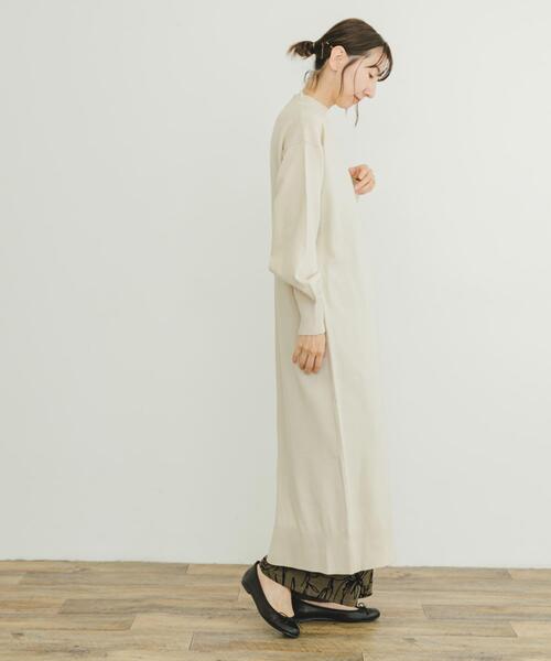 ITEMS URBANRESEARCH（アイテムズ アーバンリサーチ）の「ハイネックニットワンピース（ワンピース・レディース・グレー系その他/ブラック/ブラウン・FREE）」の12枚目の写真