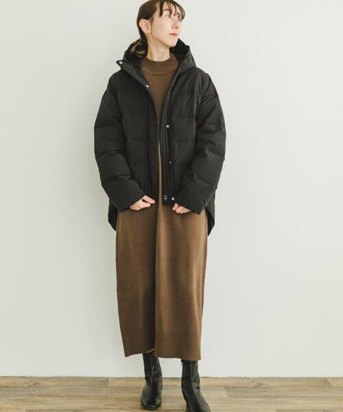 ITEMS URBANRESEARCH（アイテムズ アーバンリサーチ）の「ハイネックニットワンピース（ワンピース・レディース・グレー系その他/ブラック/ブラウン・FREE）」の19枚目の写真