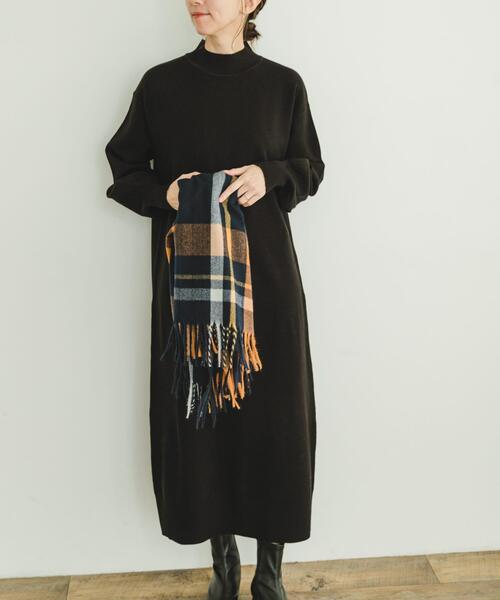 セール】ハイネックニットワンピース（ワンピース）｜ITEMS